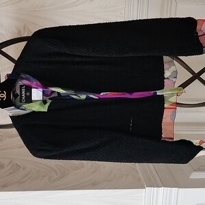 Chanel Tweed Jacket With Silk Multicolour Lining
